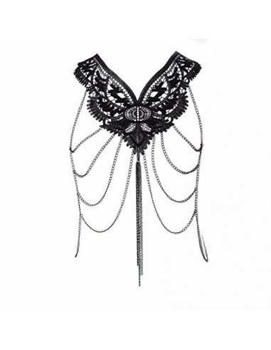 Bobury Collar de Encaje de Encaje de Mujeres Multilayer Body Chain