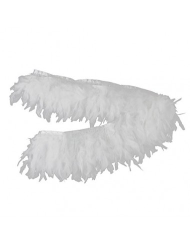 PIXNOR Anillos de plumas hechas a mano para costura artesanal, decoración  blanco 