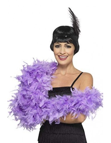 Smiffys-45134 Boa Deluxe Lila, 180 cm, 80 g, Color púrpura, Tamaño único  SmiffyS 45134 