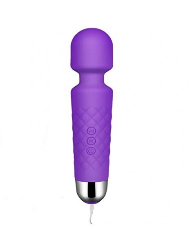 Wand Massager, Doxy Wand Massager, 8 Powerful Vibrating Speeds and 20 Modes Cordless Magic Electric Massage Waterproof Portab