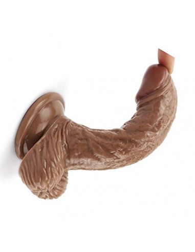 Pulgada Ðildos Masculino Realistico Vibradòr Satisfyer con Realista Testículos PVC Material WXRBH0128