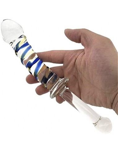 Cristal Natural de doble extremo Mango largo Hilo Vidrio curvo D̲i̲l̲d̲o̲ ̲A̲n̲a̲l̲ P1ug Beads Pleasure Glass P̲e̲n̲i̲s̲ Masa