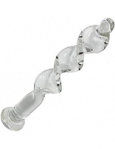 Espiral de cristal transparente Dìldo Ānal Plug Māssage Rod Glass Penìs para hombres, mujeres y principiantes, gafas de sol