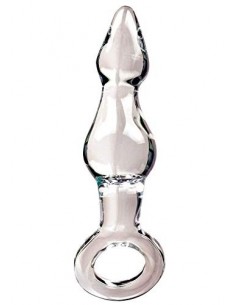 Bnmgh Masaje Dïldö Impermeable en Vidrio Transparente en Vidrio Liso, Liso, Grado médico