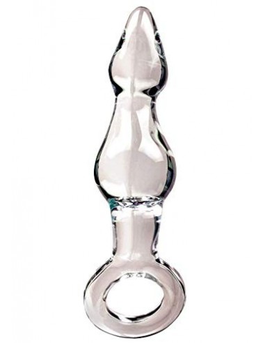 Bnmgh Masaje Dïldö Impermeable en Vidrio Transparente en Vidrio Liso, Liso, Grado médico