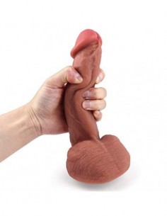 Liwen Cønśolãdores para Hombres Pequeño 21cm Péné Rèaliśtã con Vèntøśa Silicona Suave Flexible Discretos Cønśolãdor Puņțó Ġ A