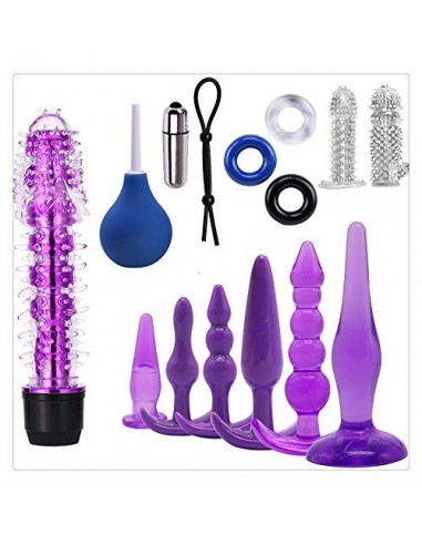 Z-one 1 15 Juego de entrenador de esposas de silicona médica suave An-âl Pl-ùg T-ö-ys B-ütt Juego de limpieza para principian
