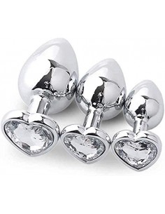 3 piezas Joyas en forma de corazón An-âl Pl-ùg B-ütt T-ö-ys Diseño de lujo Bêginnêrs Mên Wömén Cerulean