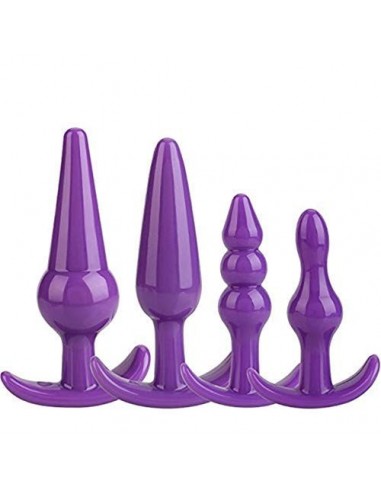 Anàl Trainer Kit silicona impermeable Àn-âl B-û-tt Plug Kit para principiantes en silicona para hombre mujer 4 piezas 4 medid
