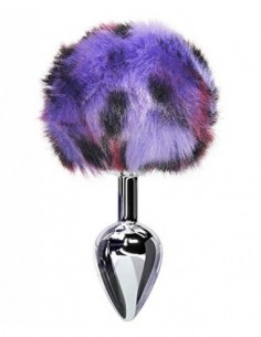 Tapón de metal Bütt Plûg Manual Bütt Clitoral Ѕtimulator Tapón de bola de pelo lindo Suave y esponjoso Faux Animals Faux Fur 