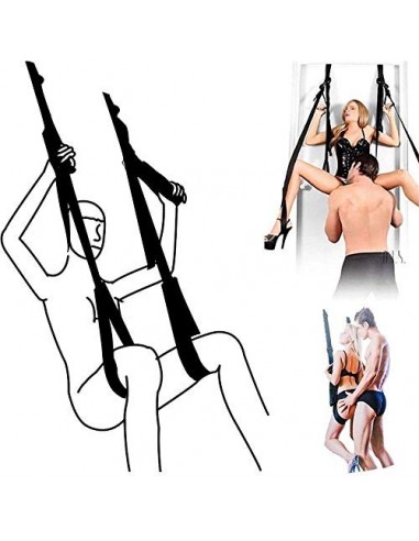 DanTanes Kit de Columpio Carmen para Interior Colgante en la Puerta Juguete Giratorio para Columpio de Puerta de Yoga Bondage