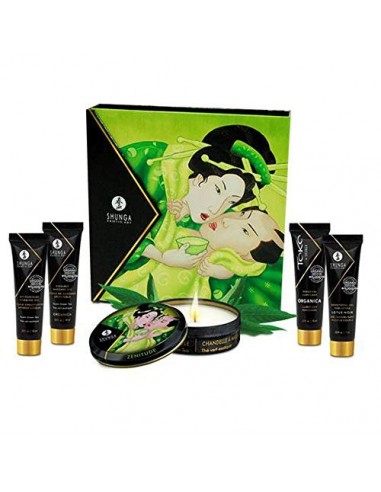 Secretos de una Geisha Aroma Te Verde - Kit Viaje Masaje Erótico by Shunga