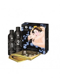 Kit Masaje Erótico Secretos de una Geisha Aroma Frutas Exóticas - Shunga - Masaje Oriental Cuerpo a Cuerpo  Incluye Sabana Do