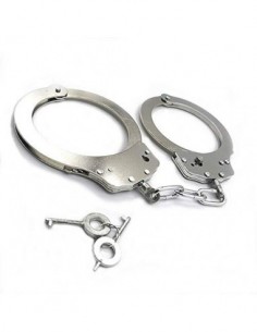 BDwing Esposas de Metal con 2 Llave, Esposas Policia Profesionales del Juguete Falso Accesorios de Disfraz Juegos de Roles