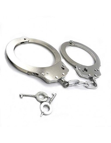 BDwing Esposas de Metal con 2 Llave, Esposas Policia Profesionales del Juguete Falso Accesorios de Disfraz Juegos de Roles