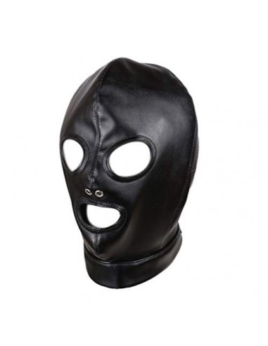 HEALLILY Máscara de Capucha de Cuero Ojos Abiertos Nariz Y Boca Cosplay Tocado de Cara Completa para Discoteca Coqueteando Pa