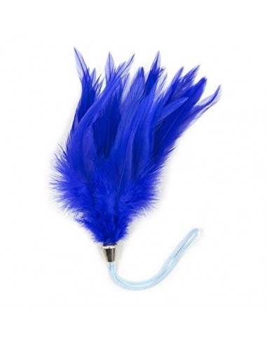 Divertido juguete cosquillas cuerda decoración de plumas para mujeres hombres accesorios accesorios azul