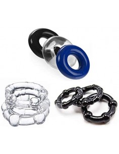 KUMEIER Anillo de Retardo del Prepucio de Silicona para Hombres 9PCS