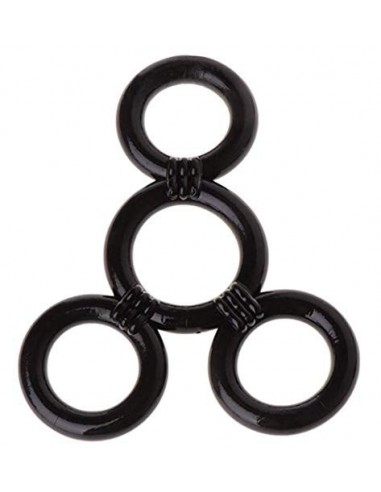 Pavian 5 Anillos de conexión para Hombre con retardo de Tiempo Suave y cómodo Negro
