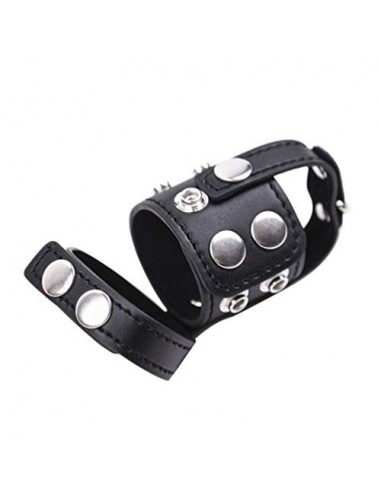 Niu-Man Dispositivo de protección Masculino Anillo de Cuero hipoalergénico