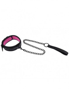 Artibetter Pu Leather Neck Choker with Leash Metal Circle Leash Collar Collar con Cadena Desmontable para Hombres Mujeres Cos
