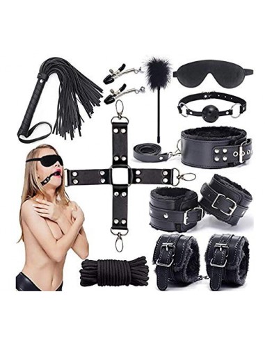 Bnmgh QAQ-Antifaz, Antifaz para Dormir, látigo, Esposas y Accesorios para Sujetar la Diadema Papel de Parejas Adultas  10 Pie