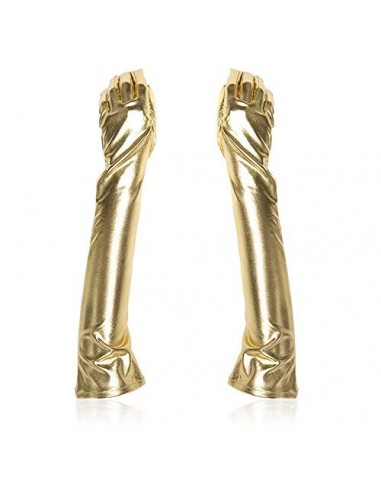 Xiang Ye Guantes de charol para adultos Reina sexy con guantes ajustados Accesorios para adultos  Color : Golden 