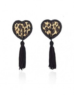 Xiang Ye Adhesivo de leopardo con flecos negros, flirteo, amor, accesorios de ropa interior para mujer.  Size : Yes tassels 