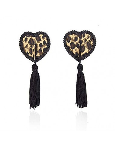 Xiang Ye Adhesivo de leopardo con flecos negros, flirteo, amor, accesorios de ropa interior para mujer.  Size : Yes tassels 