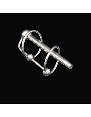 Lihcao Masculina Impermeable Juguete de Metal del Ojo del Caballo Estimulación Stick Manual de dilatación del tracto urinario