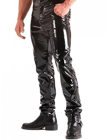 Honour Jeans para Hombre en PVC Negro Talla 30 Pulgadas | 76 cm, Ropa de PVC, Ropa de Vinilo, Ropa Brillante