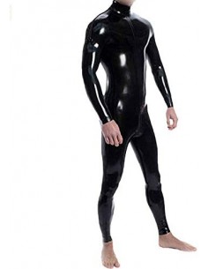 ZHANGSL Brillante Pintura Catsuit Atractivo de los Hombres del diseño Completo de Ropa de látex de Caucho Traje Postal Hombre
