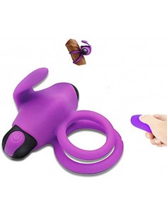 Aņīlló Péné Vîbrådôr Clītoris para Pareja Hombre, Estîmúlạdór Mụjer Clītőris, Doble Cóckrîng Silicone Vībrạdór Anīlló con Con