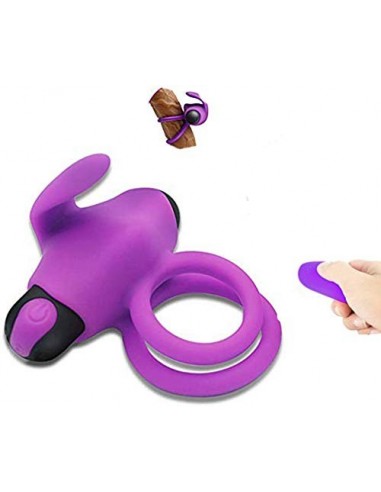 Aņīlló Péné Vîbrådôr Clītoris para Pareja Hombre, Estîmúlạdór Mụjer Clītőris, Doble Cóckrîng Silicone Vībrạdór Anīlló con Con
