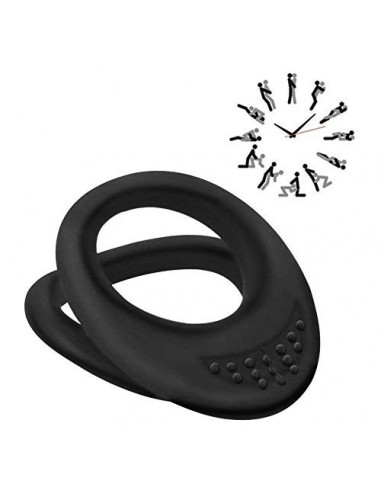 Set de anillos dobles de silicona suave para hombres - Anillo negro para hombre - La mejor idea para regalar