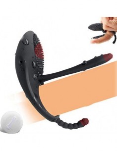Minnhong 2 En 1 Doble Rětầrdo Vîbràdôr Áņīllø Pēnē Hombre Pareja, Estimulador Mujer Clìtôrìš Rětardầntě Eyầculầcion Recargabl