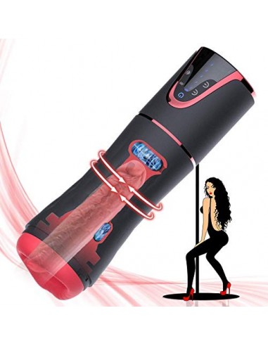 Mạṣṭurbádọrẹṣ Masculino Electrico Mạṣṭurbạción Cọpạ,Vạginạ Rẹạliṣṭạ Juguẹṭẹ Sẹxuạl Hombre Orạl con Modos De Voz Y 6 Modos de 