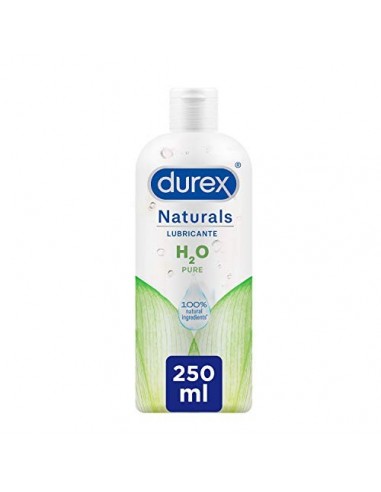 Durex Naturals H2O Lubricante Base Agua, 100% Natural Sin Fragancia, Colorantes ni Agentes Irritantes – 250ml
