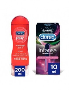 Durex Gel Lubricante Massage Sensual + Gel Durex Intense | Pack Durex Geles Sexuales