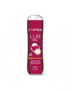 Control Lub Gel Warm Touch - Gel lubricante con efecto calor - 75 mililitros - Base acuosa - Compatible con el preservativo -