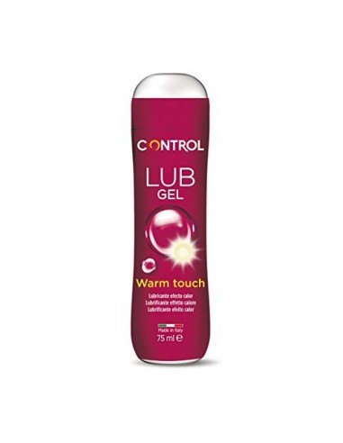 Control Lub Gel Warm Touch - Gel lubricante con efecto calor - 75 mililitros - Base acuosa - Compatible con el preservativo -