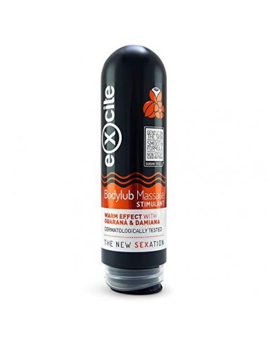EXCITE Gel lubricante masaje íntimo con Guaraná de cultivo ecológico. Lubricante íntimo 200ml.