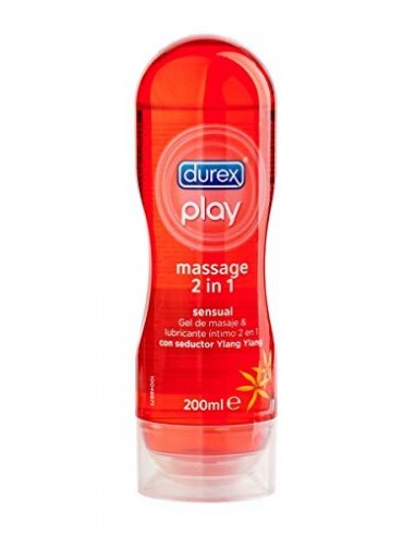 Durex Play Massage 2 en 1 Gel de Masaje Erótico y Lubricante Sensual con Ylang-Ylang 200 ml