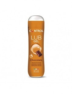Control Lub Chocolate - Gel lubricante sin azúcar ni parabenos con sabor a chocolate, 75 ml