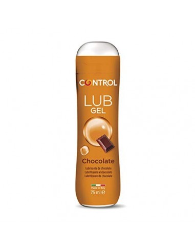 Control Lub Chocolate - Gel lubricante sin azúcar ni parabenos con sabor a chocolate, 75 ml