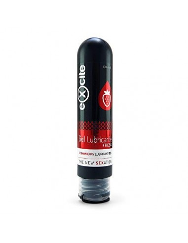 EXCITE Gel lubricante íntimo sabor a fresa a base de agua. 100ml.