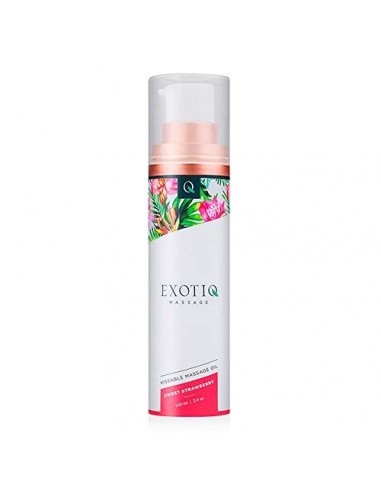 Aceite Masaje Sexual Comestible Fresas Dulces - Exotiq Massage 100 ml.