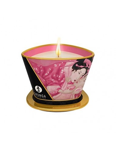 Shunga Vela de Masaje Aphrodisia, Aroma de Rosas, Color Blanco - 170 ml
