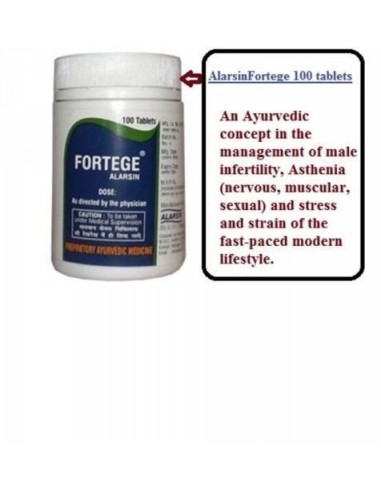 Artcollectibles India Alarsin Fortege 100tabs para aumentar la cantidad de esperma volumen de semen hombres fertilidad Motili