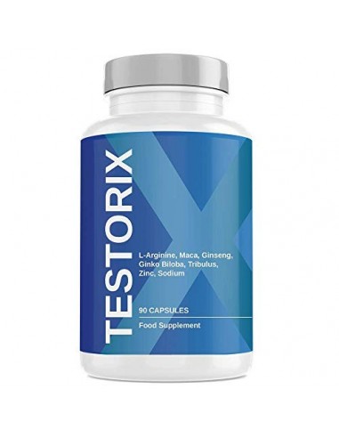 Testorix | Contribuye al Mantenimiento de Niveles Normales de Testosterona | Fórmula con Zinc, Ginseng, Maca, L-arginina, Tri